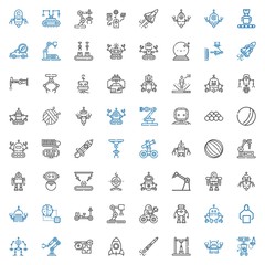Wall Mural - future icons set
