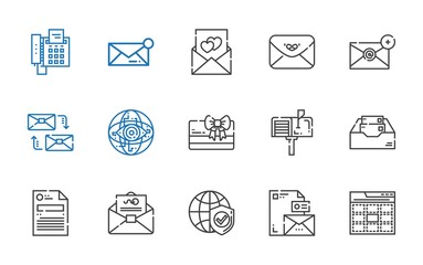 Canvas Print - email icons set