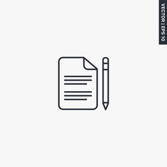 Poster - Agreement, contract, linear style sign for mobile concept and web design