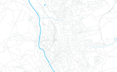 Gera, Germany bright vector map