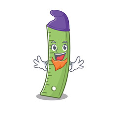 Sticker - Funny ruler cartoon mascot performed as an Elf