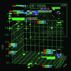 Poster - Abstract technology background with User Interface or HUD elements.
