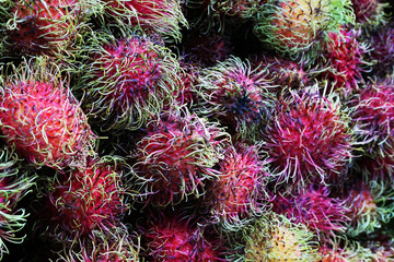 Wall Mural - rambutan fruit texture