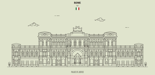 Wall Mural - Palace of Justice in Rome, Italy. Landmark icon