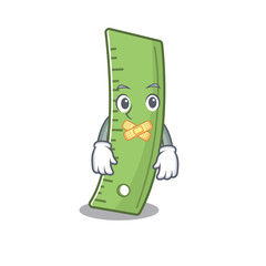 Sticker - a silent gesture of ruler mascot cartoon character design