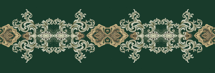 Exquisite baroque design, rococo design, suitable for textile clothing and wallpaper design