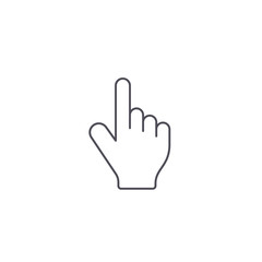 Fototapete - Click icon, finger cursor symbol vector flat line illustration
