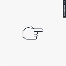 Pointing Right, Linear Style Sign For Mobile Concept And Web Design