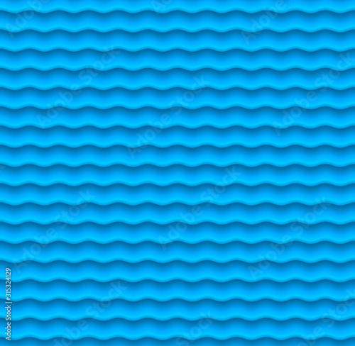 Seamless wave background in blue shades. Geometric.
