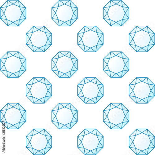 Seamless diamonds texture in blue shades. Background.
