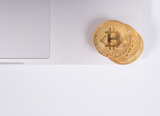 Bitcoin-Cash Digital cryptocurrency on notebook