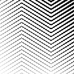 Aufkleber - Halftone stripped lines zig zag background vector design.