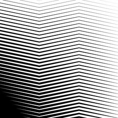 Aufkleber - Halftone stripped lines zig zag background vector design.