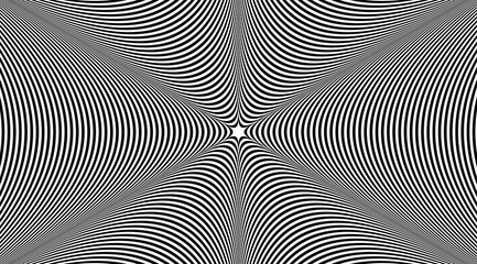 Aufkleber - Abstract psychedelic art stripped background vector design.