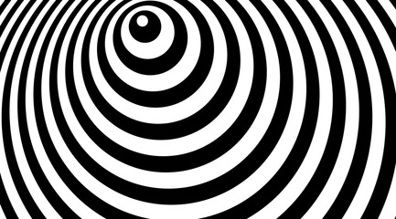 Aufkleber - Stripped ringsabstract background. Linear circles optical illusion backdrop vector design.