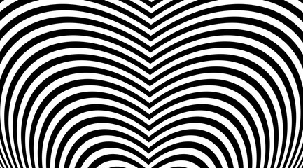 Poster - Optical illusion stripped abstract background vector design.