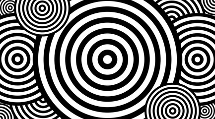 Poster - Hyptonic pattern with circles vvector design.