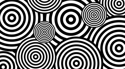 Aufkleber - Hyptonic pattern with circles vvector design.