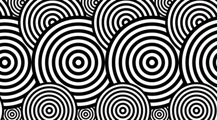 Aufkleber - Hyptonic pattern with circles vvector design.