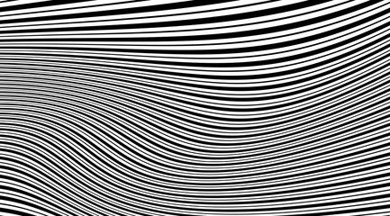Aufkleber - Abstract modern stripped wavy pattern backdrop. Optical illusion background.