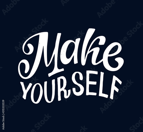 Fotografía Motivation hand drawn doodle lettering postcard banner art