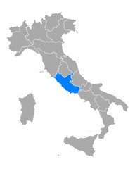  Karte von Latium in Italien