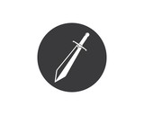 Fototapeta Londyn - sword logo icon vector illustration design
