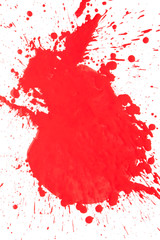 Wall Mural - Red spreading over white background