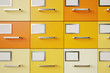Data collection in colorful drawers - 3D Rendering
