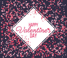 Wall Mural - Happy Valentine Day lettering Greeting, vector