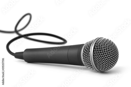 Cuadros en Lienzo Microphone isolated on white