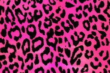 Seamless Abstract Background Of Pink And Black Animal Print 