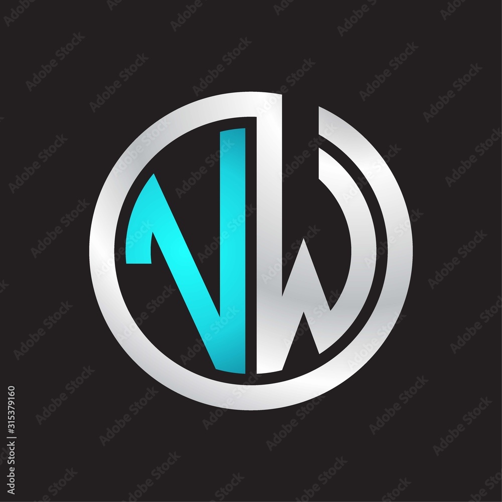 Initial logo linked circle monogram Stock Vector | Adobe Stock
