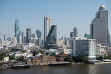 Fototapeta Londyn - THAILAND BANGKOK CHAO PHRAYA RIVER SKYLINE