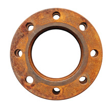 Vintage Rusty Round Mechanics Detail With Holes