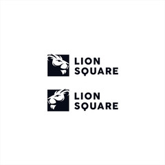 Wall Mural - Square Lion Logo design template