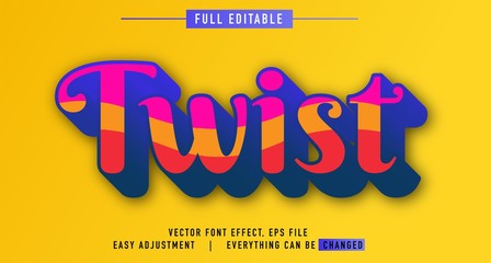 Wall Mural - elegant and colorful text effect design, full editable vector, easy to adjust to the needs, full color, modern style and fun