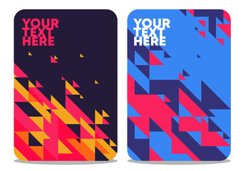 Wall Mural - set of vector geometric backgrounds consisting of diagonal shapes