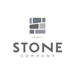 Wall Mural - brick stone and building logo, icon and template