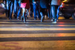 © Daniel - people  walk over pedestrian crossing traffic road