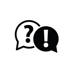 Poster - Question icon and exclamation point icon. Vector icon for website design, app. 