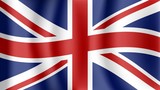 Fototapeta  - Vector background with England flag, United Kingdom flag rippled in the wind