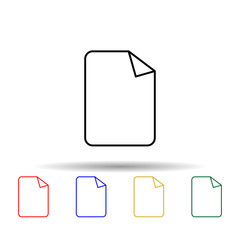 Poster - paper multi color style icon. Simple thin line, outline vector of web icons for ui and ux, website or mobile application