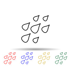 Poster - raindrops multi color style icon. Simple thin line, outline vector of web icons for ui and ux, website or mobile application