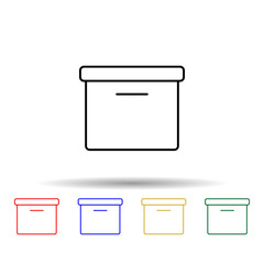 Poster - ballot box multi color style icon. Simple thin line, outline vector of web icons for ui and ux, website or mobile application