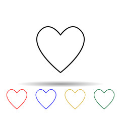 Poster - a heart multi color style icon. Simple thin line, outline vector of web icons for ui and ux, website or mobile application