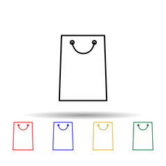 Poster - shopping bag multi color style icon. Simple thin line, outline vector of web icons for ui and ux, website or mobile application