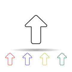 Poster - up arrow multi color style icon. Simple thin line, outline vector of web icons for ui and ux, website or mobile application