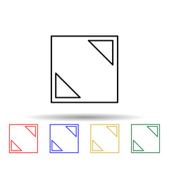 Poster - arrows on the corners of the square multi color style icon. Simple thin line, outline vector of web icons for ui and ux, website or mobile application