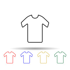 Poster - shirt multi color style icon. Simple thin line, outline vector of web icons for ui and ux, website or mobile application